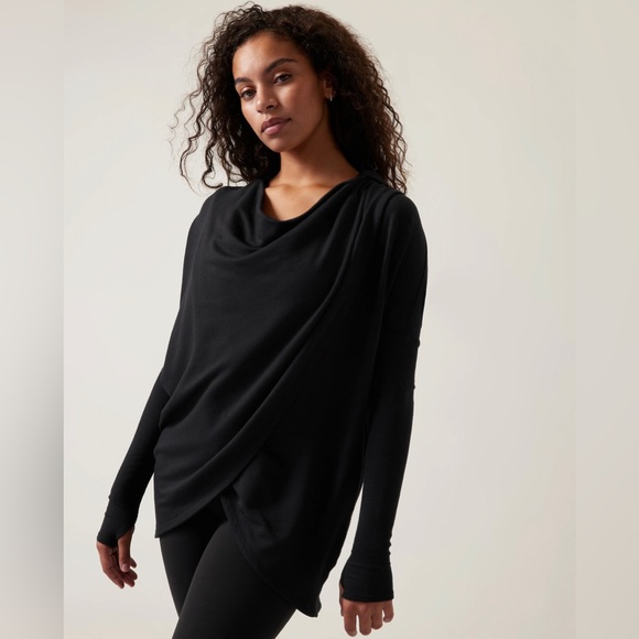 Athleta Tops - Athleta Women’s Forest Green Purana Wrap Sweatshirt Size S